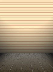 Room design with wall and floor