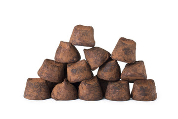 pile of chocolate truffles
