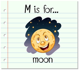 Alphabet  M is for moon