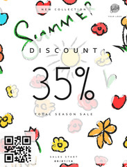 Discount 35. Discounts price tag. Summer discount. Black Friday. Clearance Sale. Discount coupon. Discount summer. Sale discount