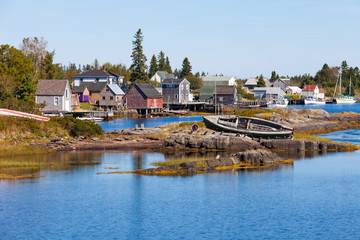 Fototapeta na wymiar Fishing village of Blue Rock Nova Scotia NS Canada