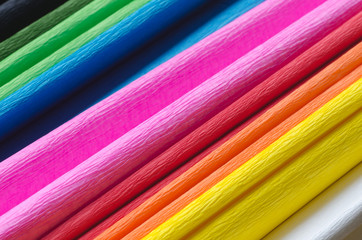 colorful crepe paper