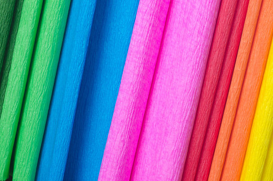 colorful crepe paper