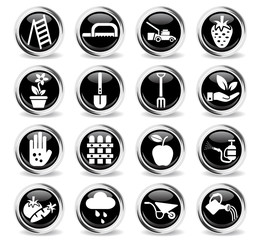 gardening icon set