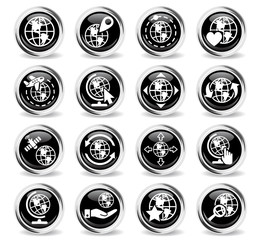 globes icon set