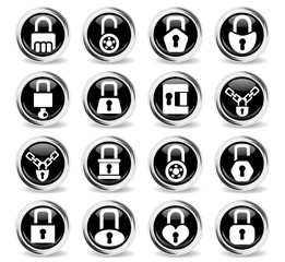 lock icons set