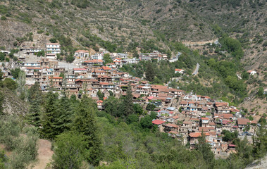 Obraz premium Mountain village of Askas at Troodos mountains, Cyprus