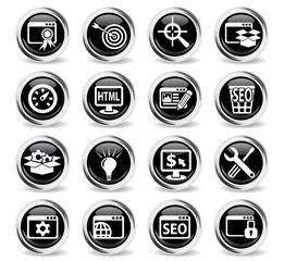 seo and development icon set