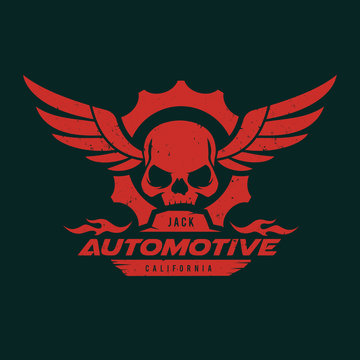 Dark Rider logo. Automotive logo, helmet logo, skull logo design. vertor logo template.