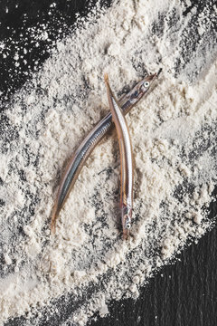 Chef Preparing Delicious Sand Eels