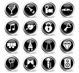 Wedding simply icons