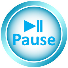 Icon light word pause and symbol