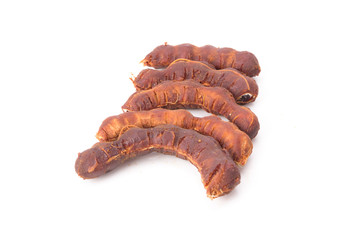 Tamarind on white background