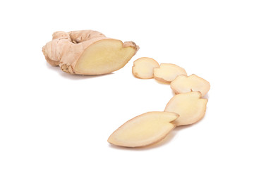 ginger on white background