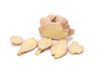 ginger on white background