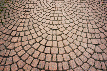 Stone paving pattern.