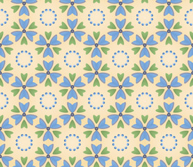 Seamless background, pattern with flowers