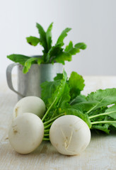 White radishes
