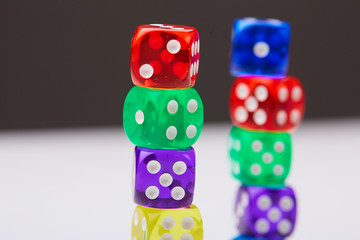 colored dice
