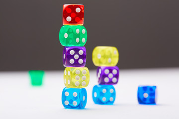 colored dice