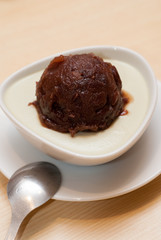 japanese red bean with pudding
