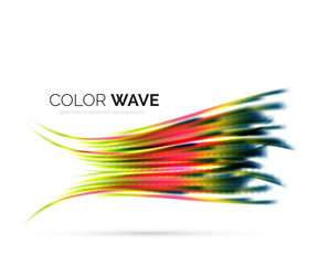 Glossy wave isolated on white background 