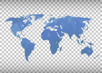 Fototapeta na wymiar Abstract creative concept vector map of the world for Web and Mobile Applications isolated on background. Vector illustration, creative template design, Business software and social media, origami.