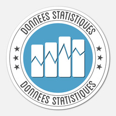 Logo données statistiques.