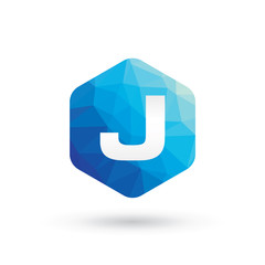 Hexagonal Letter J Logo