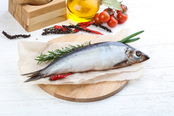 Herring with onion and rosemary