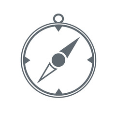 Compass icon isolated black on white background 