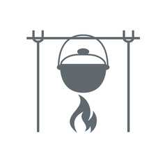 The barbecue icon. Flat Vector illustration 