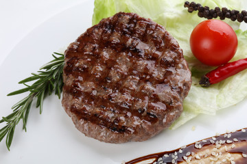 Grilled burger cutlet