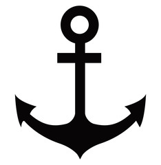 Grey anchor icon
