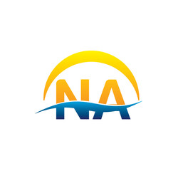 na initial logo with waving swoosh