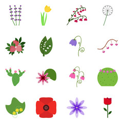 Icon blossom. Vector flowering