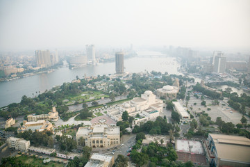 Cairo city and Nile river