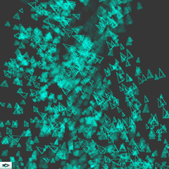 Array with Dynamic Emitted Particles. Abstract Dynamic Background. Vector Illustration. Bokeh Effect.