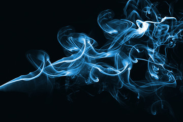 Blue abstract smoke design