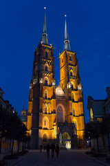 Cathedral of St. John in Wroclaw at night - 109928535