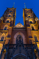 Cathedral of St. John in Wroclaw at night - 109928545