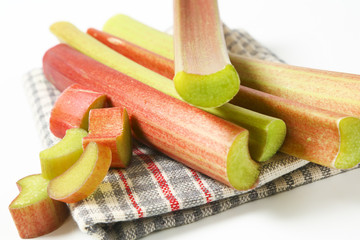 fresh rhubarb stems