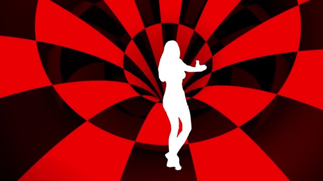 dancer animation red black
