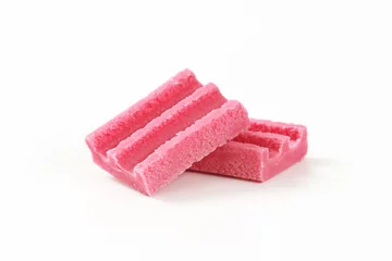 Stickers pour porte Bonbons pink chewing gums