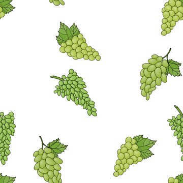 Seamless background pattern grapes