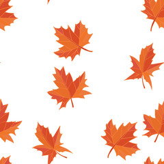 Vector seamless pattern with leaves
