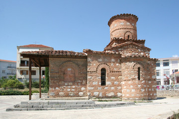 Fototapeta na wymiar Church of Our Lady Kumpelidiki (XI cent.). Kastoria