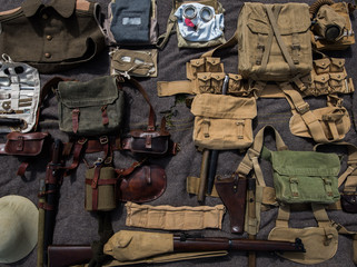 World war 1 British kit - Fortress wales multi-period, re-enactment event at Caldecot Castle.