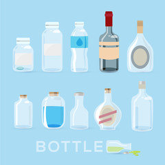 Bottles set - vector