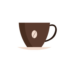 Coffee cup icon flat